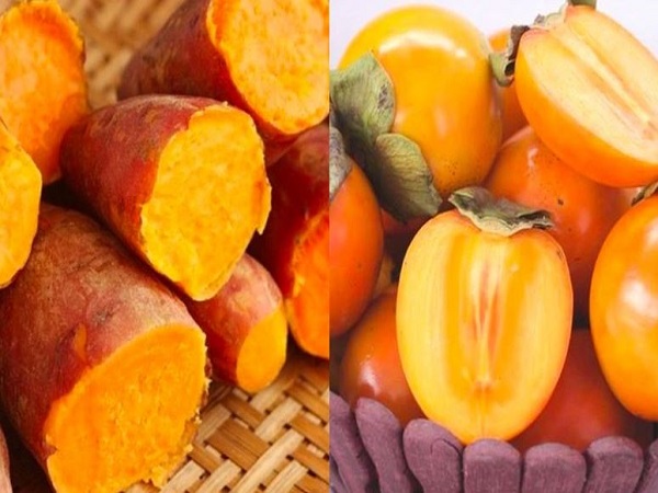 Thành phần dinh dưỡng của khoai lang và quả hồng