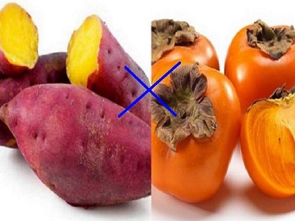 Vì sao không nên ăn khoai lang với quả hồng cùng lúc?